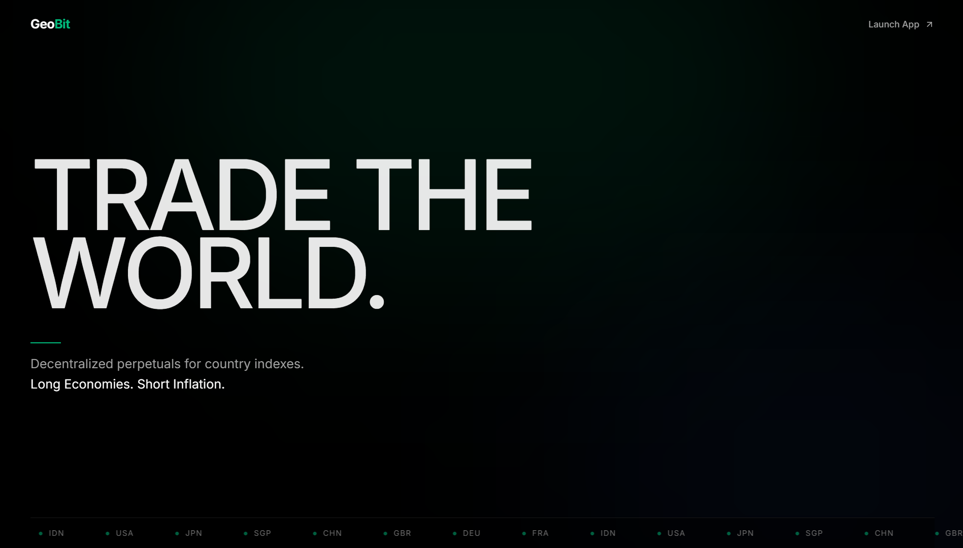 GeoBit landing page screenshot